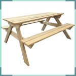Ashata table de pique - nique 150 x 135 x 715 cm bois - fhe41725