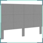 Ashata tte de lit gris fonc tissu 180x200 cm - fhe287478