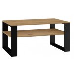 Asisa - table basse rectangulaire style loft - dimensions 90x58x50 cm - table basse avec étagère Asisa - table basse rectangulaire style loft - dimensions 90x58x50 cm - table basse avec étagère