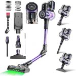 Aspirateur balai sans fil 45kpa aspirateur sans fil puissant 550w aspirateur pliable 60min autonomie ...