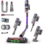 Aspirateur balai sans fil circlio t80 plus - 58 kpa 600 w 75 min 1. 6 l - brosse anti - acariens - �cran ...