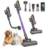 Aspirateur balai sans fil puissant - cactose - 50kpa - 600w - autonomie 65 min - filtration hepa 8 couches ...