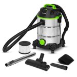 Aspirateur eau et poussières 1400w - 30l inox - 18 kpa avec soufflerie et bouchon de vidange - constructor ... Aspirateur eau et poussières 1400w - 30l inox - 18 kpa avec soufflerie et bouchon de vidange - constructor ...