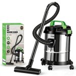 Aspirateur eau et poussi�re 2500w 16l aspirateur sans sac vertical industriel aspirateur avec roues durabilit� ...