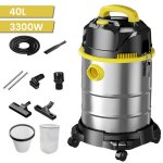 Aspirateur eau et poussi�re en acier inoxydable puissance 3300w capacit� 40l fonctionnement silencieux. ...