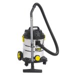 Aspirateur eau et poussi�res fartools net - up25i 1400w 16kpa cuve en inox 25l avec aspirateur � main ...