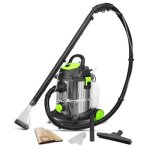 Aspirateur eau et poussi�res / shampouineuse 1400w - 20l inox - 18 kpa avec soufflerie - constructor