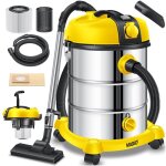 Aspirateur industriel eau et poussi�re - masko - 2300w - acier inoxydable - fonction soufflage - push&clean ...