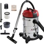 Arebos aspirateur industriel aspirateur sec et humide avec filtre 1800w 30l acier inoxydable rouge