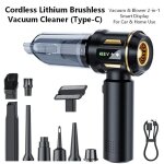 Aspirateur � main sans fil 4 en 1 20 kpa aspiration puissante moteur brushless type - c pour voiture ...