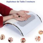 Aspirateur pour ongles de table manucure 3 moteur + 2 sac Aspirateur pour ongles de table manucure 3 moteur + 2 sac
