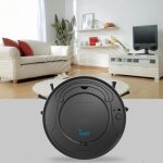Aspirateur robot laveur - 40db - 100 min dautonomie - noir balayage robot intelligent nettoyage de poils ...