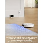 Aspirateur robot laveur l10s pro gen 2 poils danimaux7 000 pa levage automatique des serpillires blanc ...