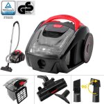 Aspirateur sans sac 900 watt rouge - brosse ronde sol à meuble multi cyclone Aspirateur sans sac 900 watt rouge - brosse ronde sol à meuble multi cyclone