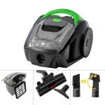 Aspirateur sans sac 900 watt vert - brosse ronde sol � meuble multi cyclone