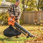 Aspirateur - souffleur de feuilles filaire 3000w 3 - en - 1 avec fonction broyage sac de collecte 40l ...