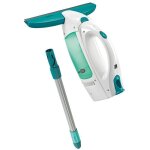 Aspirateur  vitres avec manche leifheit dry & clean 51001, set avec manche de 43cm pour un nettoyage ...