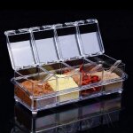Assaisonnement box set transparentes sel spice jar pots � �pices cuisine condiment jarres de stockage ...