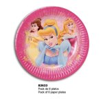 Assiette en carton - disney - princesses - 19. 5 cm - multicolore - pour enfants