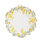 8 assiettes carton dolce vita 23cm blanc - vaisselle de f�te