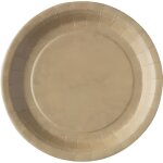 Assiettes en carton kraft brun - lot de 50 - 23cm - biodégradable Assiettes en carton kraft brun - lot de 50 - 23cm - biodégradable
