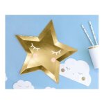 Assiettes carton little star or 27cm x6