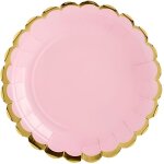 Assiette jetable - basic - rose - kit de 6 - ambiance chic - décor pastel Assiette jetable - basic - rose - kit de 6 - ambiance chic - décor pastel