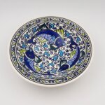 Assiette  couscous tebsi poissons bleus - d 23 cm