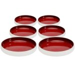 Assiettes creuses colorino rouges 21cm set de 6 kare design