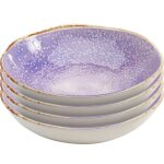 Assiette creuse - kare design - shirley - violet - 20 cm - set de 4 pi�ces