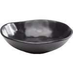 Assiettes creuses - kare - organic - noir - set de 4 - porcelaine et grès 22cm Assiettes creuses - kare - organic - noir - set de 4 - porcelaine et grès 22cm