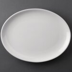 Assiettes creuses ovales en porcelaine olympia athena hotelware 254�197 mm - lot de 12