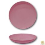 Assiette creuse porcelaine rose - d 22 cm - siviglia