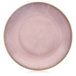 Assiette � dessert en c�ramique - orion - 205 cm - rose - c�ramique �maill�e - mouchet� - convient au ...