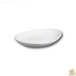 Assiettes gondoles porcelaine blanche x 6 - l 21 cm - tivoli