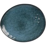 Assiette galet 27. 5x23cm au gres du temps bleu Assiette galet 27. 5x23cm au gres du temps bleu