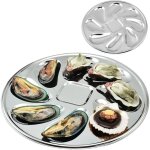 Assiette  hutres 2 pices assiettes  hutres en acier inoxydable plaque  hutres shell en forme durable ...