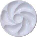 Assiette a huitres plastique - 6 alveoles Assiette a huitres plastique - 6 alveoles