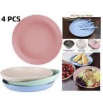 Assiettes incassable4 pcs grandes assiettes r�utilisable et sainepasse au lave - vaisselle et au micro ...