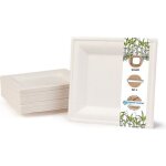 Assiette jetable - assiette carre du canne de sucre - assiette jetable biodgradable et sans plastique ...