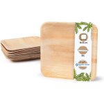 Assiette jetable - assiette carre en feuille de palme - assiette jetable biodgradable et sans plastique ...