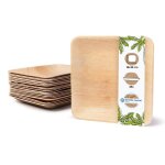 Assiette jetable - assiette carre en feuille de palme - assiette jetable biodgradable et sans plastique ...
