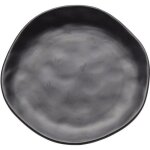 Assiettes - kare design - organic noires - set de 4 - grs (cramique)