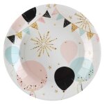 Assiette paillette multi x10