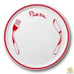 Assiette  pizza rouge - d 31 cm - napoli