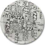 Assiette  pizza white & black - d 31 cm