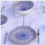 Assiette plate bakir bleu - d 28 cm