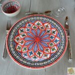 Assiette plate bakir rouge - d 28 cm Assiette plate bakir rouge - d 28 cm