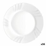 Assiette plate bormioli rocco ebro blanc verre (24 cm) (36 units)
