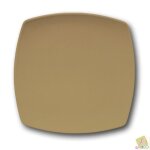 Assiette plate carr�e couleur marron - l 26 cm - tokio